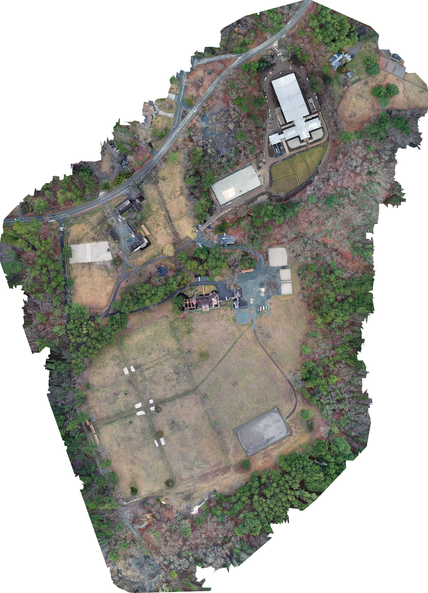 Drone orthomosaic map of a property site